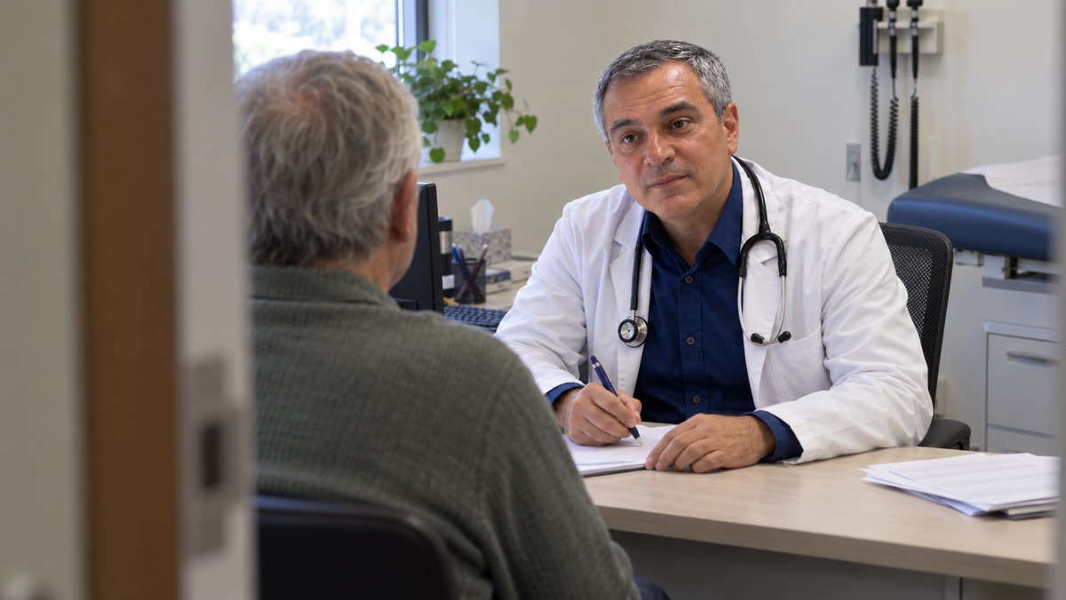 Dr. Weller with a patient